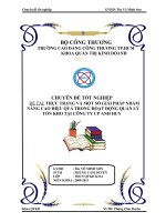 Thực trạng và một số giải pháp nhằm nâng cao hiệu quả trong hoạt động quản lý tồn kho tại công ty CP Anh Huy.doc