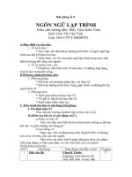 Bài giảng ngôn ngữ lập trình