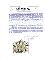 Lời cảm ơn PHÂN LOẠI VÀ PHƯƠNG PHÁP GIẢI MỘT SỐ BÀI TẬP VỀ HYDROCACBON TRONG CHƯƠNG TRÌNH THPT