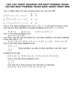 Câu hỏi ôn thi trắc nghiệm bất phương trình