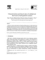 Characterization and deactivation of sulfided red mud used as hydrogenation catalyst