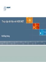 ASP .NET cơ sở dữ liệu với ADO .NET