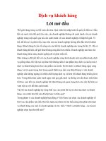 Dịch vụ khách hàng - các doanh nghiệp chọn lựa như thế nào.doc