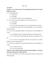 các vấn đề lý thuyết về tín dụng ngân hàng dành cho các Doanh nghiệp vừa và nhỏ.doc