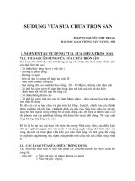 Sử dụng vữa sửa trộn sẵn