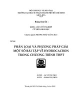 Bảng tóm tắt luận văn PHÂN LOẠI VÀ PHƯƠNG PHÁP GIẢI MỘT SỐ BÀI TẬP VỀ HYDROCACBON TRONG CHƯƠNG TRÌNH THPT