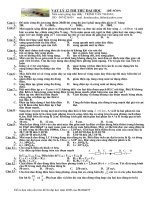 ĐỀ Trắc nghiệm 19 thi thử Đại Học 