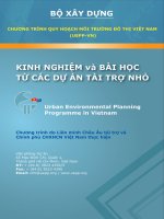 Chương trình Quy hoạch Môi trường Đô thị Việt Nam Kinh nghiệm