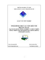 TÌNH HÌNH CHO VAY VỐN ĐỐI VỚI HỘ SẢN XUẤT.doc