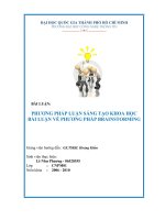 BÀI LUẬN VỀ PHƯƠNG PHÁP BRAINSTORMING