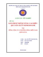 Thực trạng tình hình hoạt động tại Tổng Công ty Cổ phần đường sông Miền Nam (SOWATCO)..doc