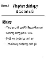 Văn phạm chính quy& các tính chất