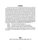 Các chính sách phát triển ngoại thương nhằm thực hiện kế hoạch chuyển dịch cơ cấu kinh tế theo xu thế hội nhập ở Việt Nam.doc.DOC