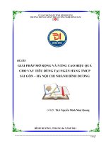 GIẢI PHÁP MỞ RỘNG VÀ NÂNG CAO HIỆU QUẢ CHO VAY TIÊU DÙNG TẠI NGÂN HÀNG TMCP SÀI GÒN – HÀ NỘI CHI NHÁNH BÌNH DƯƠNG (2).doc