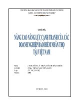 Nâng cao năng lực cạnh canh của các doanh nghiệp bảo hiểm nhân thọ Việt Nam.doc