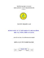 Hành vi đầu tư và tiết kiệm của hộ gia đình.doc