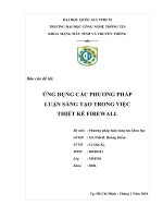 ỨNG DỤNG CÁC PHƯƠNG PHÁP LUẬN SÁNG TẠO TRONG VIỆC THIẾT KẾ FIREWALL 