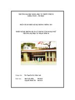 Phân tích thiết kế hệ thống thông tin