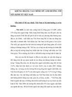 KHỦNG HOẢNG TAI CHÍNH MỸ ẢNH HƯỞNG TỚI NỀN KINH TẾ VIỆT NAM.doc