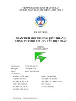 Phân tích môi trường kinh doanh công ty tnhh tm – dv tân hiệp phát.doc