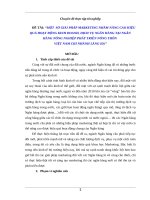 Một số giải pháp Marketing nhằm nâng cao hiệu quả hoạt động kinh doanh, dịch vụ ngân hàng tại ngân hàng nông nghiệp và phát triển nông thôn Viêt Nam - Chi nhánh Láng Hạ.DOC