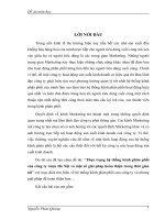 Thực trạng hệ thống kênh phân phối của công ty rượu Hà Nội và một số giải pháp hoàn thiện trong thời gian tới.DOC