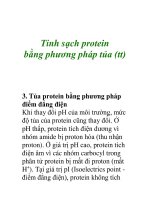 Tinh sạch Protein bằng phương pháp tủa (tiếp)