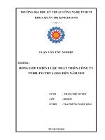 đóng góp chiến lược phát triển công ty TNHH – TM Thy Long đến năm 2013.doc