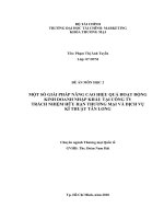 Một số giải pháp nâng cao hiệu quả hoạt động kinh doanh nhập khẩu tại Công ty TNHH Thương mại và Dịch vụ kĩ thuật Tân Long.doc