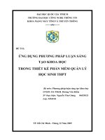 Ứng dụng phương pháp sáng tạo trong thiết kế phần mềm