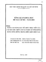 Nâng cao năng lực tổ chức thực tiễn của cán bộ chủ chốt cấp xã ở một số tỉnh vùng đồng bằng Sông Hồng trong điều kiện hiện nay.pdf