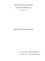 Giới thiệu Microsoft Access
