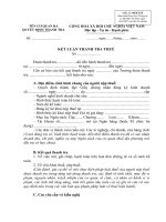 KẾT LUẬN THANH TRA THUẾ