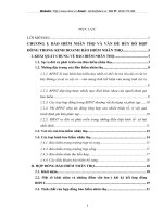 Thực trạng hủy bỏ hợp đồng BHNT tại Bảo Việt Nhân Thọ Hà Nội- nguyên nhân và giải pháp khắc phục.DOC