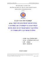 Một số giải pháp nhằm nâng cao hiệu quả nghiệp vụ giao nhận hàng hoá xuất nhập khẩu tại công ty TNHH Liên Vận Minh Tường.doc