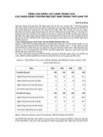 NÂNG CAO NĂNG LỰC CẠNH TRANH CỦA CÁC NGÂN HÀNG THƯƠNG MẠI VIỆT NAM TRONG THỜI GIAN TỚI .doc