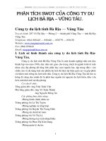 Lịch sử hình thành của công ty du lịch tỉnh Bà Rịa- Vũng Tàu.DOC