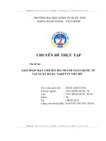 Giải pháp hạn chế rủi ro TTQT đối với Ngân hàng No&PTNT Thủ Đô.DOC