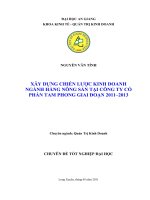 Xây dựng chiến lược kinh doanh ngành hàng nông sản tại công ty cổ phần tam phong giai đoạn.doc
