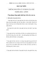 NHỮNG NGUYÊN LÝ CƠ BẢN CỦA CHỦ NGHĨA MÁC- LÊNIN Ứng dụng công nghệ sinh học trên cây cao su..DOC