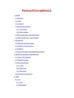 Pentachlorophenol: Toxicology and Environmental Fate