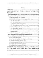 Tăng cường hoạt động quản lý bán hàng tại  CN công ty cổ phần công  nghiệp Vĩnh Tường.DOC