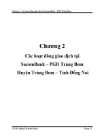Các hoạt đông giao dịch tại SacomBank – PGD Trảng Bom.doc