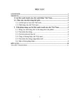 Lợi thế cạnh tranh của xuất khẩu chè Việt Nam trên thị trường thế giới và giải pháp nâng cao lợi thế cạnh tranh.DOC