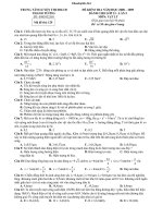 Đề thi luyện Đại Học lần 5