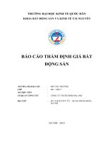 BÁO CÁO THẨM ĐỊNH GIÁ BẤT ĐỘNG SẢN.DOC