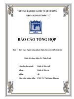 Nhận xét những thành tích và hạn chế tồn tại trong hoạt động kinh doanh. Khuyến nghị biện pháp giải quyết và phương hướng đầu tư phát triển cho chi nhánh.doc