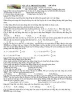 Đề thi thử đại học trắc nghiệm môn Vật Lý