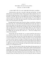 TÍNH THIẾT YẾU CỦA THU NHẬP ĐỐI VỚI NGƯỜI LAO ĐỘNG.DOC