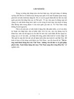 Thị trường xuất khẩu hàng hoá của Việt Nam - những vấn đề đặt ra và giải pháp phát triển. Xuất khẩu hàng dệt may Việt Nam sang thị trường Hoa Kỳ.DOC